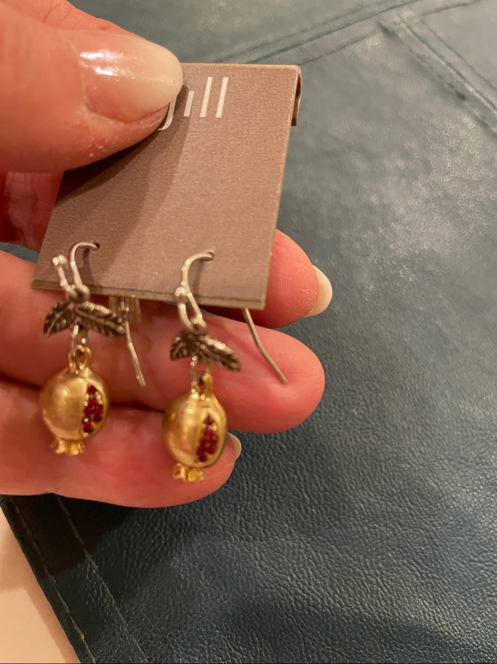 J. Jill pomegranate drop pierced earrings, NWT
